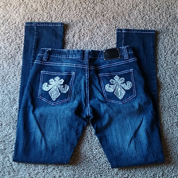 Red Rivet Jeans - Picture 3 of 6